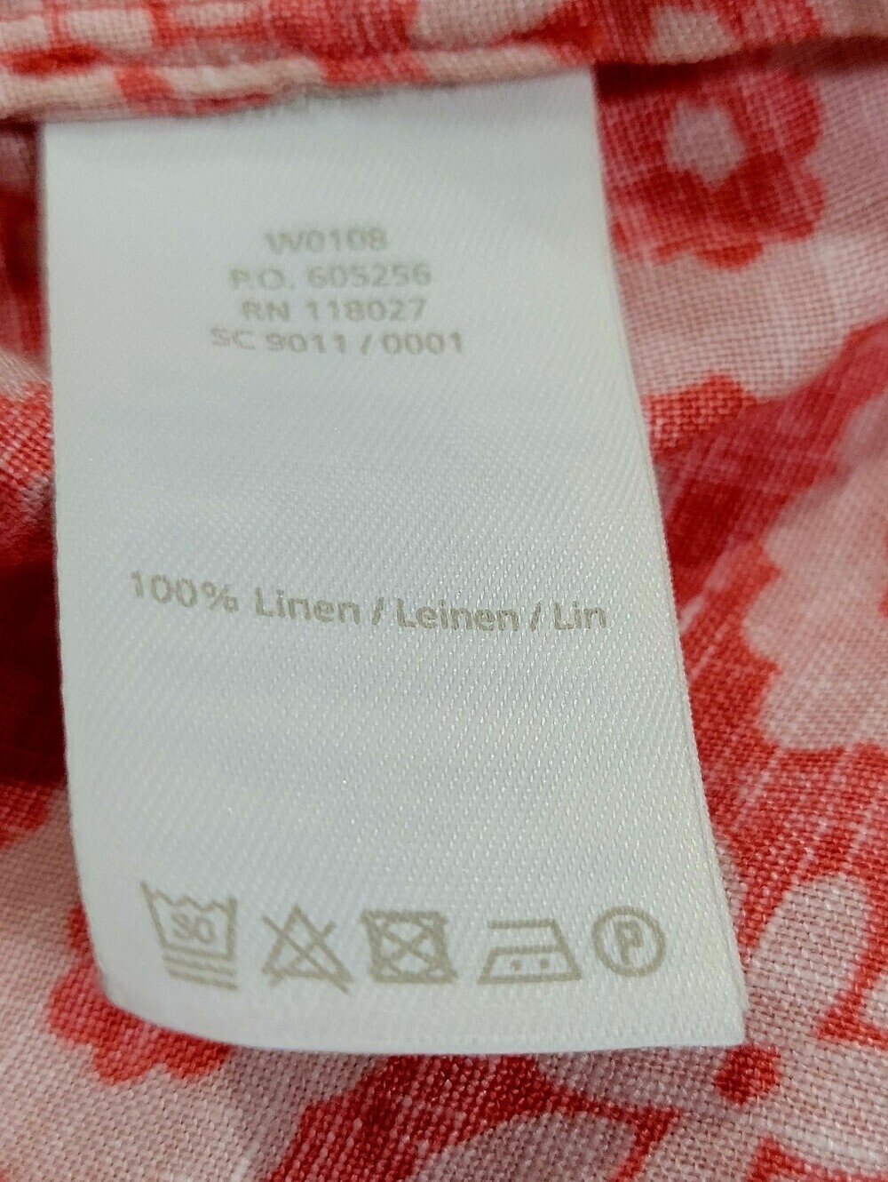 Boden 100% Linen Orange & Cream Sleeveless Floral Mini Dress | Size 6P - Picture 9 of 10